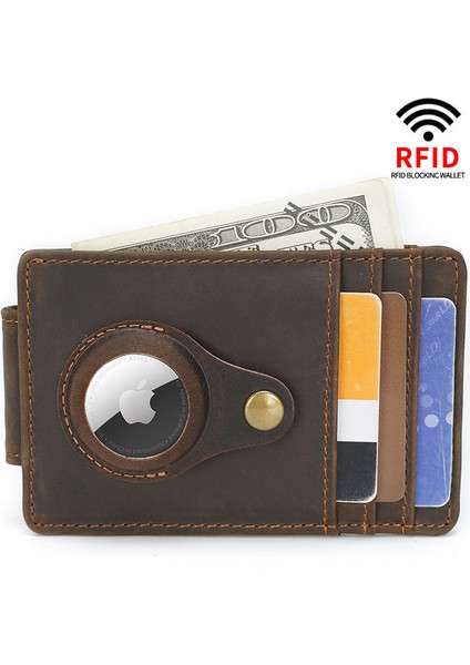 Siyah 2022 Rfıd Airtag Bulucu Erkek/kadın Cüzdanları %100 Hakiki Deri Iphone Takip Çantası Çantalar Yüksek Kaliteli Kart Sahipleri Ince Cüzdan (Yurt Dışından)