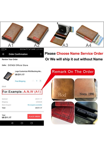 Mavi (Isim Hizmeti) Dıenqı Erkekler Için En Kaliteli Cüzdanlar Kısa Rfid Kart Cüzdanı Para Çantası Mini Çanta Erkek Alüminyum Küçük Cüzdan Erkekler Ince Vallet Cüzdan (Yurt Dışından)