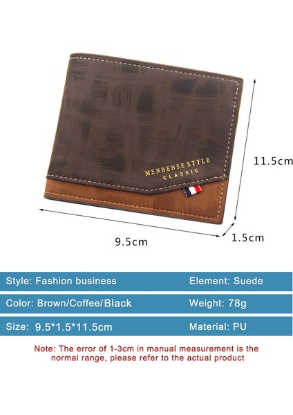 Black-B-Name 2021 Moda Lüks Deri Marka Billfold Erkek Cüzdan Para Çantası Fermuarlı Küçük Para Çantası Dolar Ince Ince Para Klipsi Cüzdan (Yurt Dışından) fırsatları