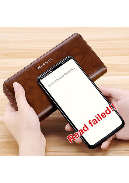Kahverengi-Geestock Buylor Vip Hakiki Deri Cüzdan Moda Uzun Fermuar Çok Fonksiyonlu Bayan Çanta Için Bağlantı (Yurt Dışından)