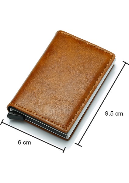 Bronz (Isim Hizmeti) Karbon Elyaf Rfid Kart Sahibinin Erkek Cüzdanları Para Çantası Fermuarlı Bozuk Para Cüzdanı Küçük Deri Mini Ince Cüzdanlar Vallet Carteira Masculina (Yurt Dışından)