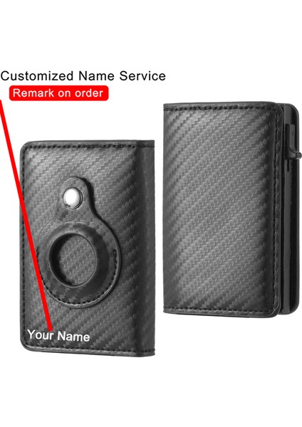 NAME-FY2116-KAHVERENGI Apple Hava Etiketi Cüzdan Erkek Deri Cüzdan Kımlık Kredi Kartı Tutucu Rfid Anti-Hırsız Hava Etiketi Mıknatıs Cüzdan Kart Sahibi Için Özelleştirilmiş Ad (Yurt Dışından)