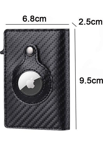 NAME-FY2116-KAHVERENGI Apple Hava Etiketi Cüzdan Erkek Deri Cüzdan Kımlık Kredi Kartı Tutucu Rfid Anti-Hırsız Hava Etiketi Mıknatıs Cüzdan Kart Sahibi Için Özelleştirilmiş Ad (Yurt Dışından)