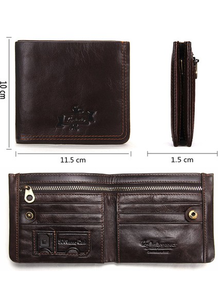 M1229 Kişinin Hakiki Deri Gravür Cüzdan Erkekler Vintage Marka Para Çantası Zip Bozuk Para Cüzdanı Cüzdan Bifold Yüksek Kaliteli Kart Tutucu (Yurt Dışından)