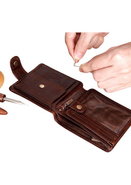 1209020-1 Cobbler Legend Siyah Deri Erkek Cüzdan Kısa %100 Yüksek Kaliteli Moda Büyük Kapasiteli Bozuk Para Cüzdanı 2021 Orijinal Marka Çanta (Yurt Dışından)