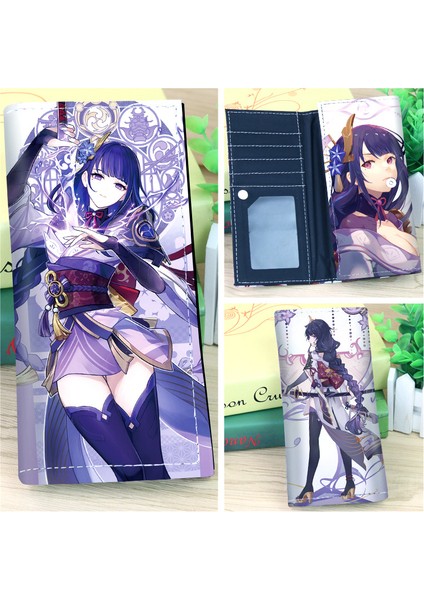 Style 4 Anime Uzun Cüzdan Genshin Impact Lumine Aether Jean Gunnhildr Pu Deri Çanta Uzun Debriyaj (Yurt Dışından)