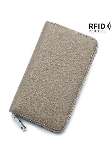 Mor Yeni Hakiki Deri Kadın Cüzdanları Çok Yönlü Pasaport Tutucu Kapak Tutucular Çek Karnesi Erkekler Bankbook Kredi Kartları Cüzdan Rfid (Yurt Dışından)