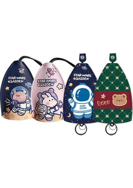 L Sevimli Unisex Çekme Tipi Anahtar Çantası Pu Deri Anahtar Cüzdan Temizlikçi Araba Anahtarlık Kılıf Yeni Deri Anahtarlık Kılıfı (Yurt Dışından)