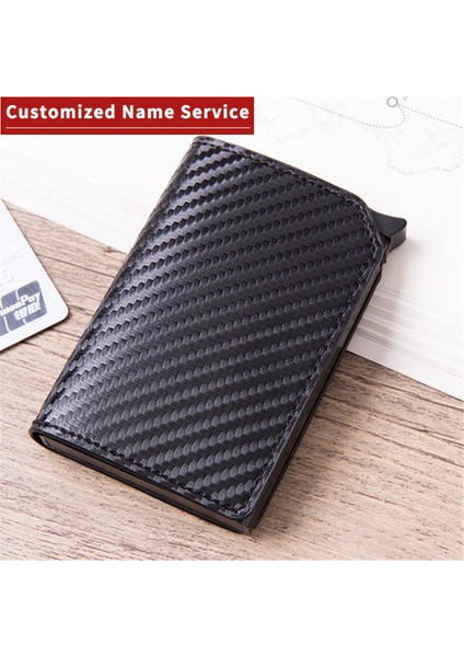 Name-X-57-Brown Bycobecy Özel Isimli Cüzdan Hırsızlığa Karşı Kartlık Çoklu Akıllı Cüzdan Rfıd Pop-Up Clutch Çoklu Erkek Learther Cüzdan Kart Kılıfı (Yurt Dışından)