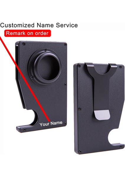 Name-Ak-1-Black Özelleştirilmiş Isim Metal Rfid Airtag Kartlıklı Cüzdan Para Klipleri Apple Airtags Tracker Id Cardholder Için Erkek Kadın Cüzdan Çantalar (Yurt Dışından)