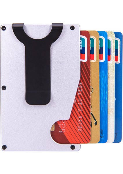 Name-Ak-1-Black Özelleştirilmiş Isim Metal Rfid Airtag Kartlıklı Cüzdan Para Klipleri Apple Airtags Tracker Id Cardholder Için Erkek Kadın Cüzdan Çantalar (Yurt Dışından)