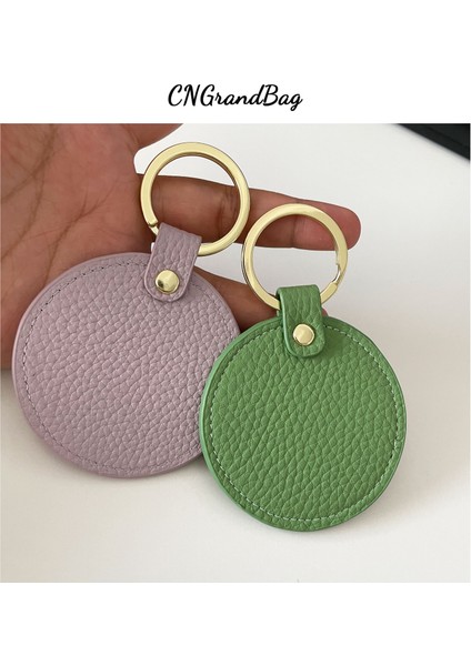 Pus Mavi Kalp Ücretsiz Monogram Yuvarlak Şekil Anahtarlık Erkek Kadın Hakiki Deri Anahtarlık Çakıl Deri Daire Anahtarlık Hediye (Yurt Dışından) fırsatları
