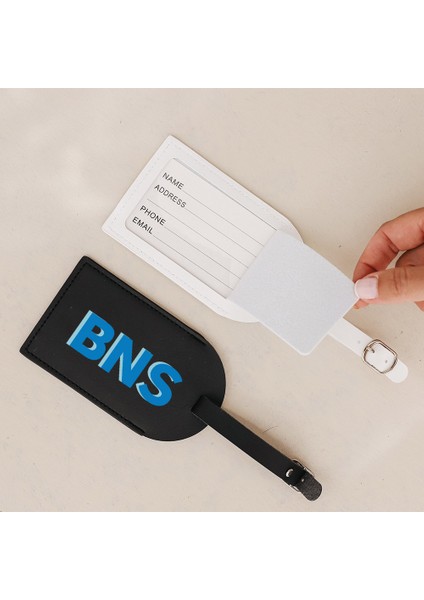 Isimli Tasarım 7 Gölge Monogram Bagaj Etiketi Bavul Için Pu Deri Bagaj Çantası Çanta Seyahat Çantası Etiketi Bavul Etiketi Bavul Etiket Etiketi (Yurt Dışından)