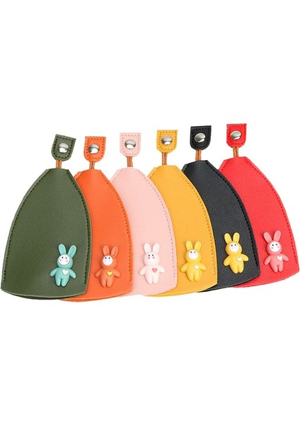 Sarı Kedi Bir Moda Anahtar Çantası Sevimli Karikatür Tavşan Kedi Çekme Tipi Anahtar Çantası Anahtar Cüzdanlar Için Pu Deri Çantalar Araba Anahtarlık Durumda Anahtarlık Kılıfı (Yurt Dışından)