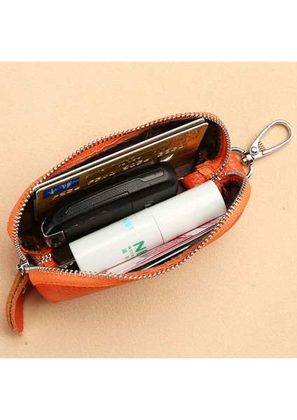 Siyah Edc Anahtarlık Kadınlar Için Hakiki Deri Anahtar Kutusu Araba Anahtarları Tutucu Kılıf Mini Cep Kart Cüzdan Bozuk Para Kesesi Kadın Çantalar (Yurt Dışından) modelleri