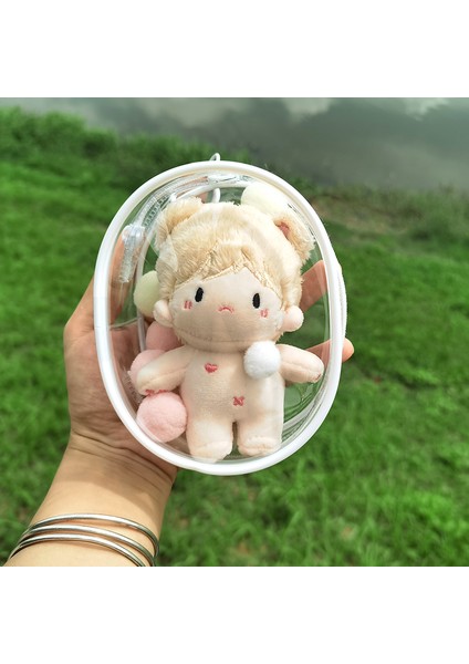 Beyaz Boru Temizle Açık Çanta Yeni Stil Mini Kawaii Peluş Bebek Çanta 10 Cm-12 cm Peluş Bebek Pop Mart Anime Karikatür Nendroid Oyuncak (Yurt Dışından) fiyatları