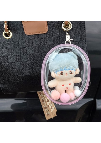 Beyaz Boru Temizle Açık Çanta Yeni Stil Mini Kawaii Peluş Bebek Çanta 10 Cm-12 cm Peluş Bebek Pop Mart Anime Karikatür Nendroid Oyuncak (Yurt Dışından) fırsatları