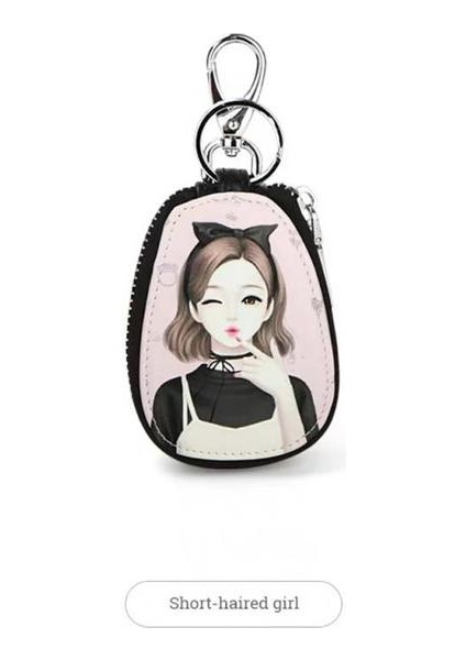 06 Araba Anahtarı Durum Nefis Oval Saklama Çantası Mini Anahtar Çantası Erkekler ve Kadınlar Küçük Taşınabilir Çanta Moda Anahtar Kutu Unisex (Yurt Dışından)