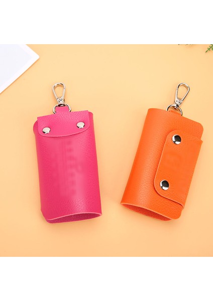 Kumral Pu Anahtarlık Erkekler Kadınlar Katı Anahtarlıklar Cüzdan Kaplı Çile Moda Anahtarları Cüzdan Organizatör Sahipleri Saklama Çantası Yaratıcı Hediye (Yurt Dışından)