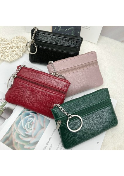 Pembe Kadın Küçük Değişim Para Çantaları Cep Cüzdanları Anahtar Tutucu Kılıf Mini Fonksiyonel Kese Fermuarlı Kart Cüzdan Pu Deri Bozuk Para Cüzdanları (Yurt Dışından) fiyatları
