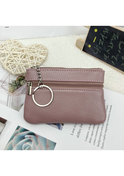 Pembe Kadın Küçük Değişim Para Çantaları Cep Cüzdanları Anahtar Tutucu Kılıf Mini Fonksiyonel Kese Fermuarlı Kart Cüzdan Pu Deri Bozuk Para Cüzdanları (Yurt Dışından) modelleri