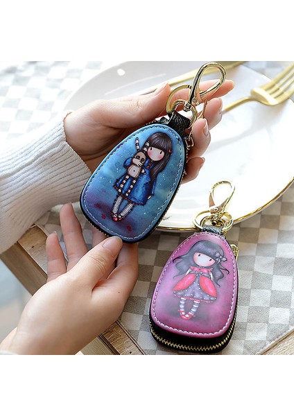 Stil 2 Moda Graffiti Tasarım Kadın Kızlar Anahtar Çantası Pu Deri Anahtar Cüzdan Temizlikçiler Araba Anahtarlık Durumda Yüksek Kaliteli Anahtarlık Kılıfı (Yurt Dışından)