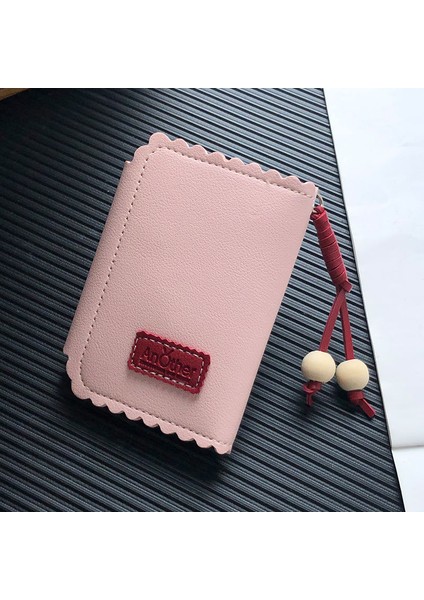 04-Pembe Çok Fonksiyonlu Anahtar Cüzdan Kadın Kartları Araba Anahtarı Sahipleri Para Çantası Pu Deri Harf Tasarım Şık Anahtarlık Mini Pratik Genç Ins (Yurt Dışından)