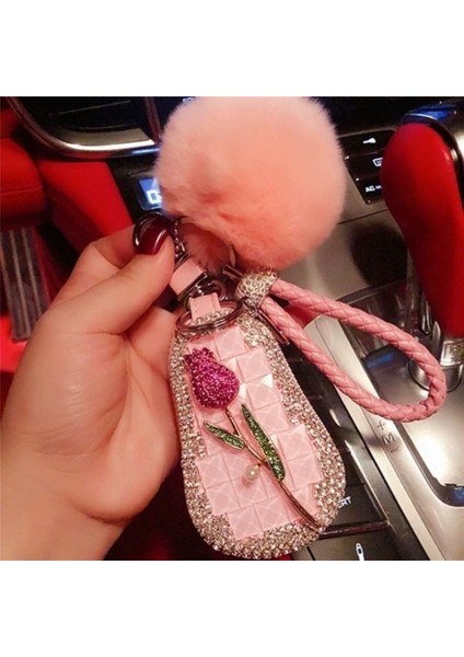 05 Cartera Para Llaves Gm Anahtar Kutu Karikatür Araba Anahtarı Koruyucu Kılıf Çift Elmas Anahtar Kabuk Toka Peluş Top Monedero Para Oto (Yurt Dışından) fiyatları