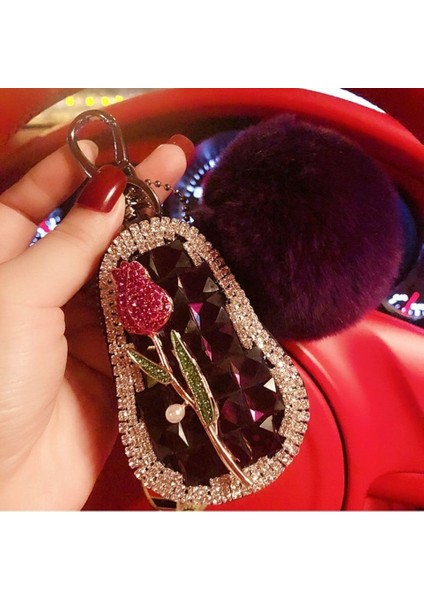 05 Cartera Para Llaves Gm Anahtar Kutu Karikatür Araba Anahtarı Koruyucu Kılıf Çift Elmas Anahtar Kabuk Toka Peluş Top Monedero Para Oto (Yurt Dışından) fırsatları