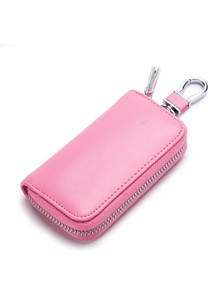 Pembe Güney Kaz Hakiki Deri Unisex Anahtar Cüzdan Işlevli Tuşlar Organizatör Moda Erkekler Araba Anahtarı Sahipleri Bayanlar Akıllı Kahya (Yurt Dışından)