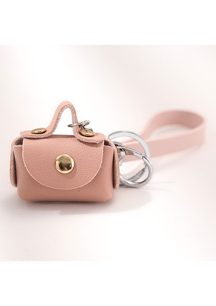 Açık Pembe Yaratıcı Deri Mini Çanta Anahtarlık Bozuk Para Cüzdanı Kılıfı Sevimli Para Cüzdanı Kadın Çantaları Mini Taşınabilir Saklama Çantası Küçük Kulaklık Kutusu (Yurt Dışından)