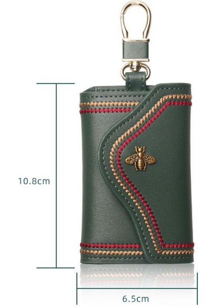 Kırmızı Hakiki Deri Anahtar Çantası Kadın Basit Evrensel Anahtar Kutusu Büyük Kapasiteli Çok Fonksiyonlu Anahtar Çantası Bozuk Para Cüzdanı Erkek Anahtar Cüzdan (Yurt Dışından) fırsatları