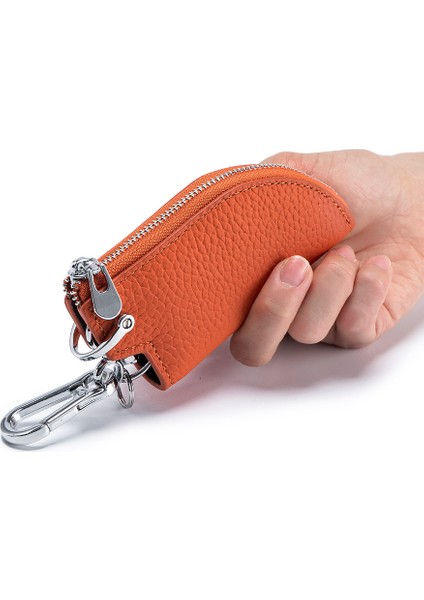 Koyu Yeşil Kraliyet Bagger Anahtarlık Erkekler Için Hakiki Inek Deri Fermuar Anahtar Çanta Kafa Katmanı Dana Bel Asılı Araba Anahtarı Kutu Moda 405 (Yurt Dışından)