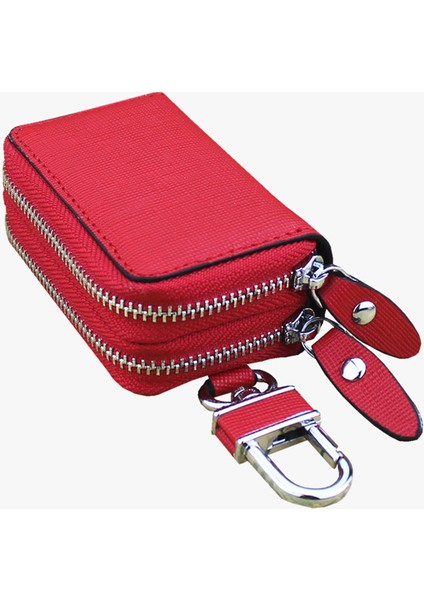 Mavi Hakiki Deri Anahtar Cüzdan Erkekler ve Kadınlar Araba Anahtarı Çantası Çok Fonksiyonlu Anahtar Kutu Moda Bayanlar Kahya Anahtar Sahipleri (Yurt Dışından)