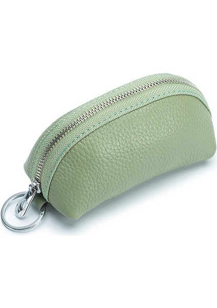 Açık Yeşil Kadın Cüzdan Hakiki Deri Mini Para Çantası Lüks Tasarım Kart Tutucu Zip Küçük Bozuk Para Cüzdanı Yumuşak Dana Anahtarlıklı Anahtar Kutusu (Yurt Dışından)
