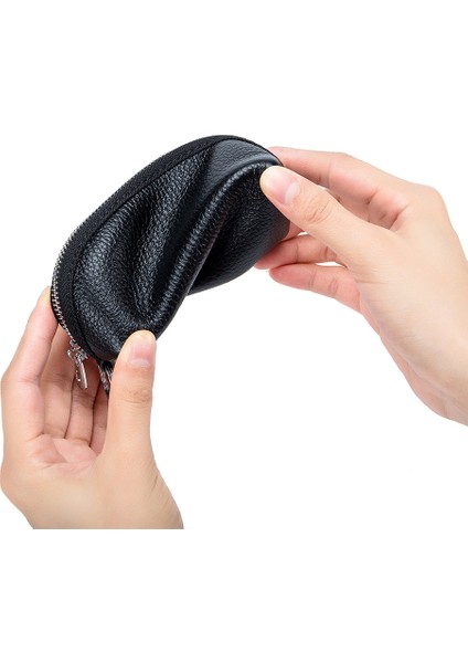 Açık Yeşil Kadın Cüzdan Hakiki Deri Mini Para Çantası Lüks Tasarım Kart Tutucu Zip Küçük Bozuk Para Cüzdanı Yumuşak Dana Anahtarlıklı Anahtar Kutusu (Yurt Dışından)