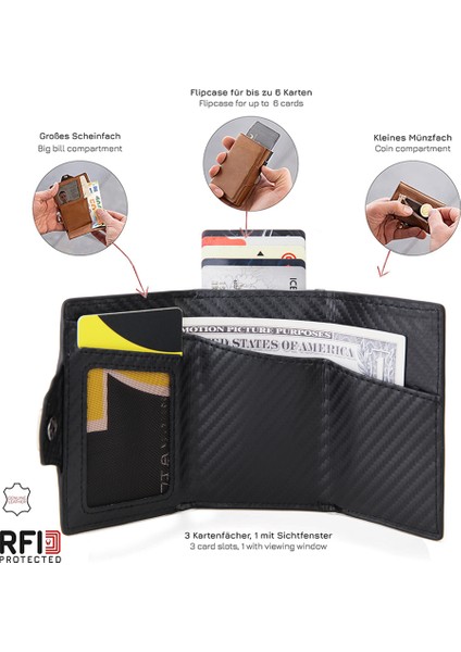 NAME-CH0727-SIYAH Özelleştirilmiş Rfid Karbon Elyaf Kartlık Erkek Cüzdan Madeni Para Cebi Kımlık Banka Kredi Kartı Sahibi Kılıfı Alüminyum Kartlık Akıllı Cüzdan (Yurt Dışından) modelleri