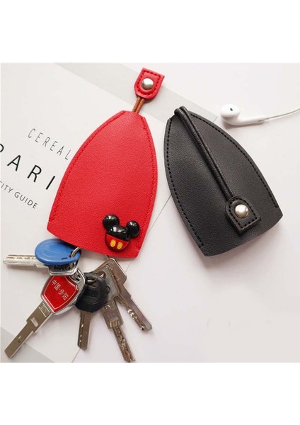 Stil 3 11 Renkler Mickey Minnie Çekme Tipi Anahtar Çantası Pu Deri Sevimli Anahtar Cüzdan Temizlikçi Araba Anahtarlık Kılıf Disney Anahtarlık Kılıfı (Yurt Dışından)