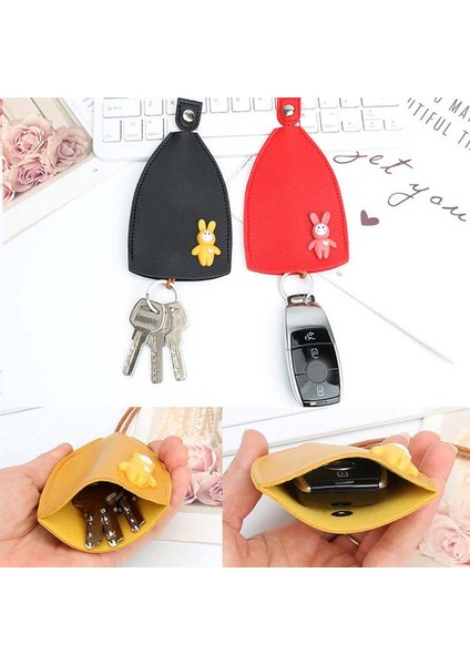 Stil 3 11 Renkler Mickey Minnie Çekme Tipi Anahtar Çantası Pu Deri Sevimli Anahtar Cüzdan Temizlikçi Araba Anahtarlık Kılıf Disney Anahtarlık Kılıfı (Yurt Dışından)