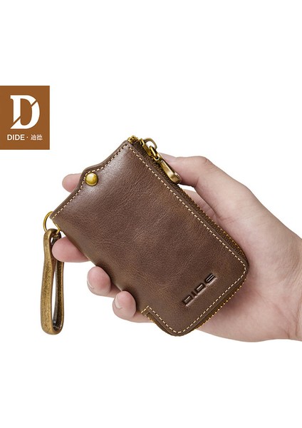 Kahve Dıde Araba Anahtarı Cüzdan Erkekler Hakiki Deri Inek Anahtarlık Moda Küçük Çanta Kartlıklı Cüzdan Erkek Anahtarları Durumda Kahya (Yurt Dışından)