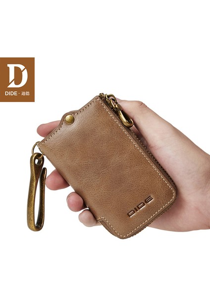 Kahve Dıde Araba Anahtarı Cüzdan Erkekler Hakiki Deri Inek Anahtarlık Moda Küçük Çanta Kartlıklı Cüzdan Erkek Anahtarları Durumda Kahya (Yurt Dışından)