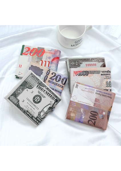 24 Para Birimi Desenli Cüzdanlar Pu Deri Çantalar Kredi Kimlik Kartı Tutucu Cüzdanlar Resim Ekle Para Nakit Madeni Para Dolar Euro Fermuarlı Cüzdan (Yurt Dışından)