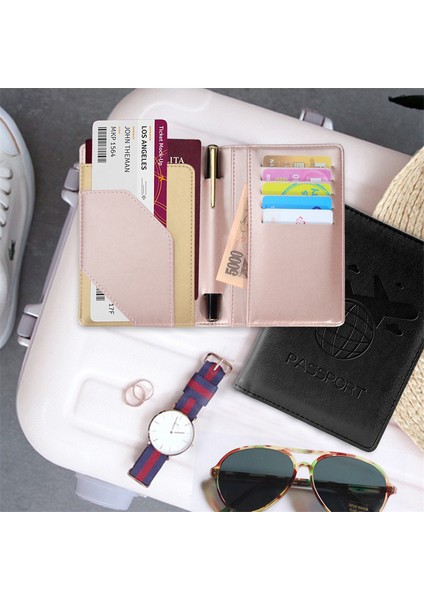 NAME-NQ104-RED Bycobecy Özel Gravür Deri Pasaportlar Rfıd Engelleme Iş Pasaport Kapağı Kımlık Banka Kartı Tutucu Cüzdan Seyahat Aksesuarları (Yurt Dışından) indirimleri