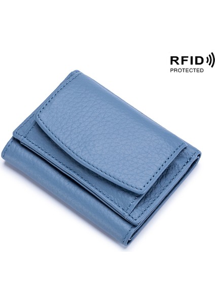 Kahverengi Hakiki Deri Kadın Cüzdan ve Çantalar Mini Para Cebi ile Moda Küçük Cüzdan Rfid Engelleme Çanta Tasarımcısı Portfel Damski (Yurt Dışından)