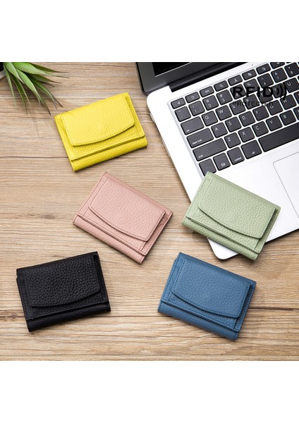 Kahverengi Hakiki Deri Kadın Cüzdan ve Çantalar Mini Para Cebi ile Moda Küçük Cüzdan Rfid Engelleme Çanta Tasarımcısı Portfel Damski (Yurt Dışından)
