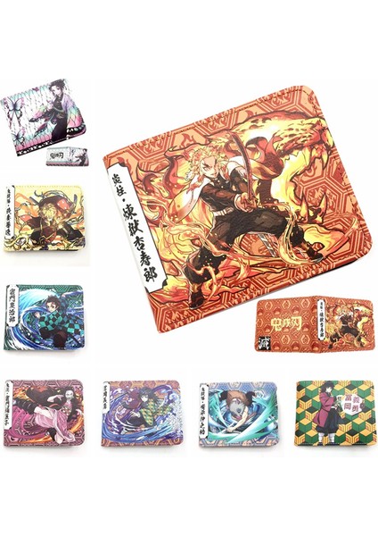 Stil 8 Anime Demon Slayer Rengoku Kyoujurou Kochou Shinobu Tomioka Giyuu Cüzdan Öğrenci Erkek Pu Deri Bozuk Para Cüzdanı Kısa Cüzdan (Yurt Dışından)