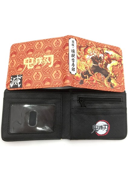 Stil 8 Anime Demon Slayer Rengoku Kyoujurou Kochou Shinobu Tomioka Giyuu Cüzdan Öğrenci Erkek Pu Deri Bozuk Para Cüzdanı Kısa Cüzdan (Yurt Dışından)