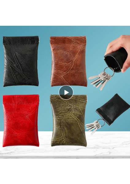 Kırmızı Moda Deri Uzun Cep Anahtar Cüzdan Anahtarlık Bozuk Para Cüzdanı Kadın Erkek Küçük Kısa Para Değişim Çantası Küçük Kart Tutucu (Yurt Dışından) fiyatları