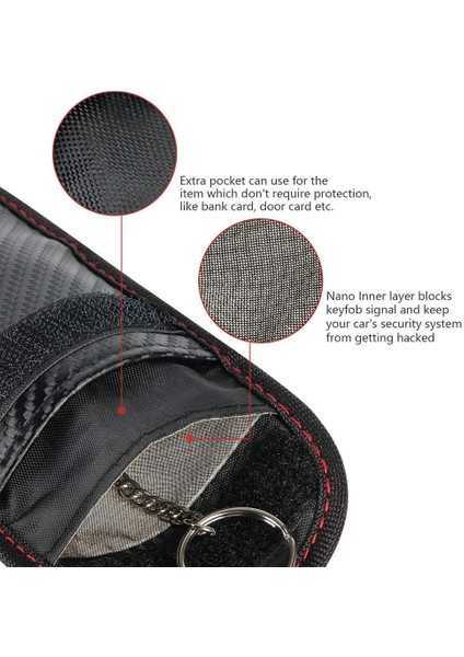 Siyah 2022 Yeni Sıcak 1 Adet Anti-Hırsızlık Araba Anahtarlık Rfıd Sinyal Engelleyici Faraday Sinyal Engelleme Kılıfı Çanta Anahtar Cüzdan (Yurt Dışından) fırsatları