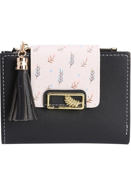 Cüzdan Kadın Basit Ins Sevimli Japon Kız Kalp Yüz İle Küçük Atmosferik Ultra-Ince Kart Çanta Cüzdan Bir Paket Kadın (Yurt Dışından)